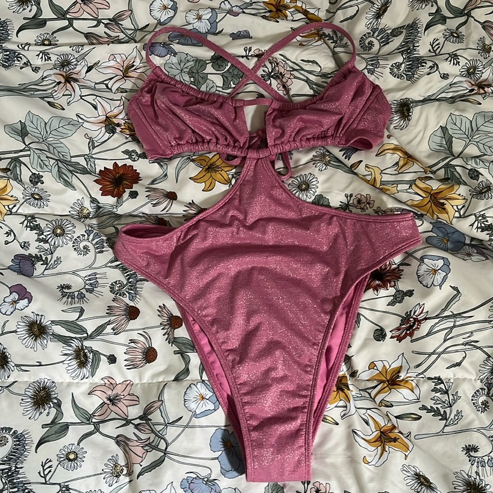 Medium Pink Wild Fable One Piece Swimsuit